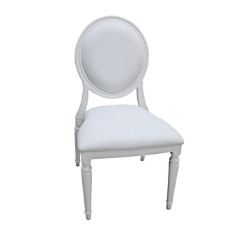 Resin Pop Louis Banquet Chair - White